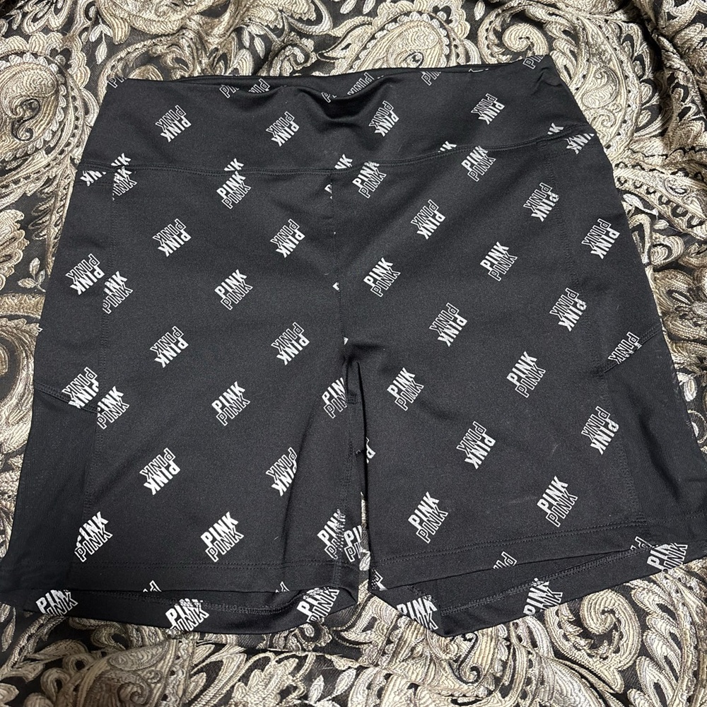 PINK Victoria's Secret Black Logo Men's Athletic Shorts